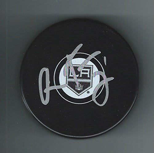 Миене с автограф Оскар Фантенберга Лос Анджелис Кингс, Калгари Флеймс - за миене на НХЛ с автограф