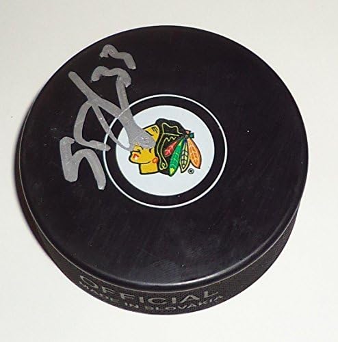 Сувенир за миене на Скот Дарлинга с автограф Чикаго Блекхоукс в сезон -17 с/coa - за Миене на НХЛ с автограф
