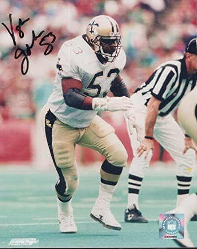 Ей, Джонсън, Ню Орлиънс Сэйнтс, Подписано Снимка 8x10 с автограф W / Coa - Снимки NFL с автограф