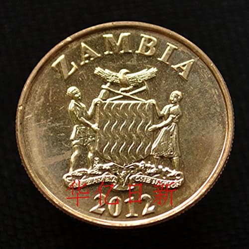 Монета на Замбия 50 лири Стерлинги на 2012 г., Версия на Новата Монета с Изображение на Африканско животно -