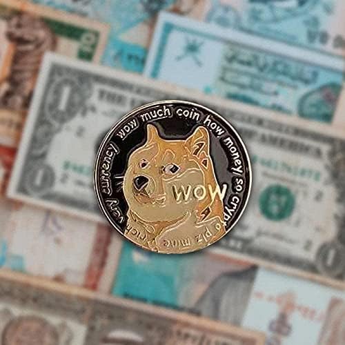 Challenge Coin Творчески Сувенири Dogecoin Позлатени Монети Събиране на Възпоменателни монети Огромни Физически