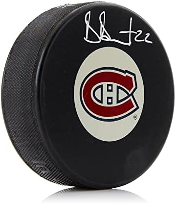 Хокейна шайба Беноа Brunet Монреал Канадиенс с автограф - за Миене на НХЛ с автограф