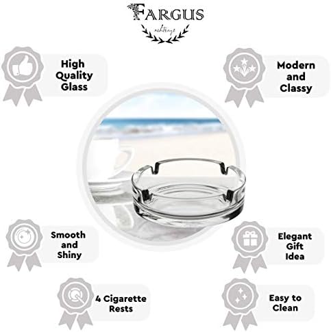 Стъклени Пепелници Fargus за Цигари, Преносима Декоративна Модерна Пепелник за Домашния офис, за домашна употреба,