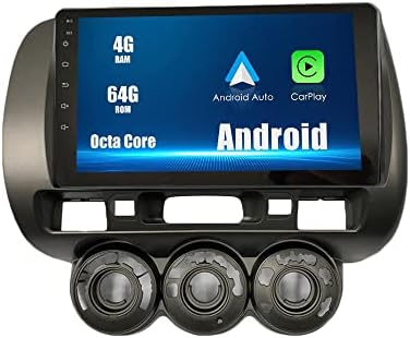Андроид 10 Авторадио Автомобилната Навигация Стерео Мултимедиен плейър GPS радио 2.5 D Сензорен екран за Honda FIT Civic 2004-2007 Everus S1 City RHD Восьмиядерный 4 GB RAM И 64 GB ROM (CarPlay / Android A